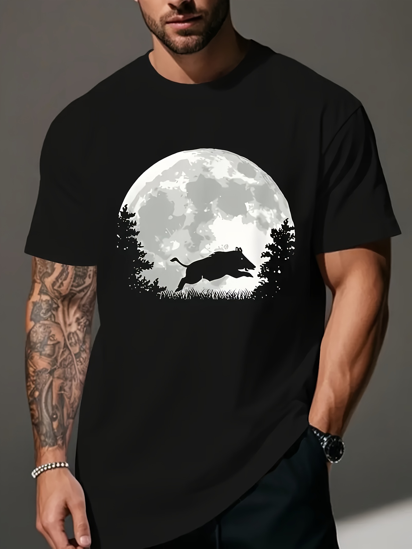 Kaos Pria Motif Alam Liar – Ka - Outdoor Sports Adventure ulasan dan harga