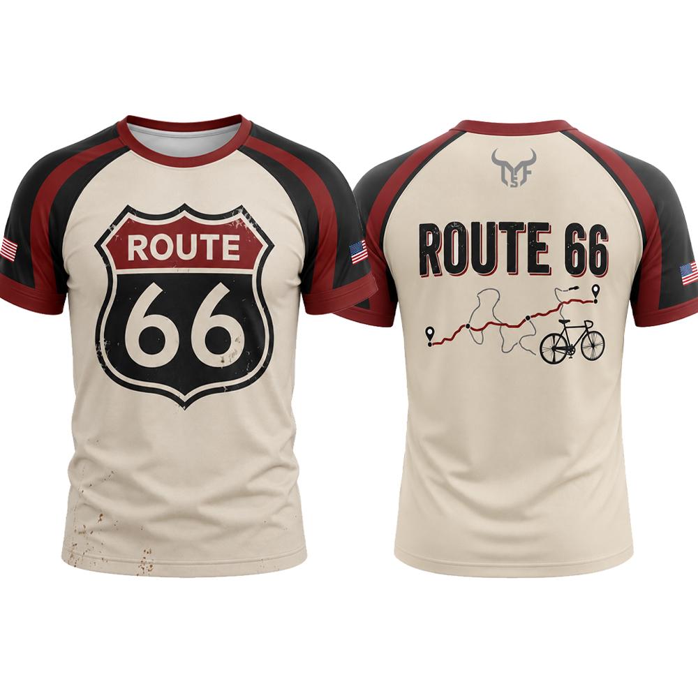 Kaos Route 66 Vintage Road Tri - Outdoor Sports Adventure ulasan dan harga